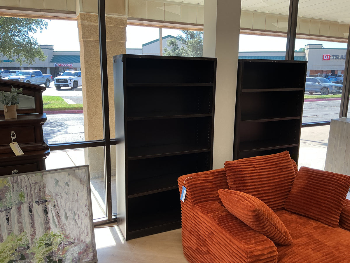5 Shelf Mocha Bookcase