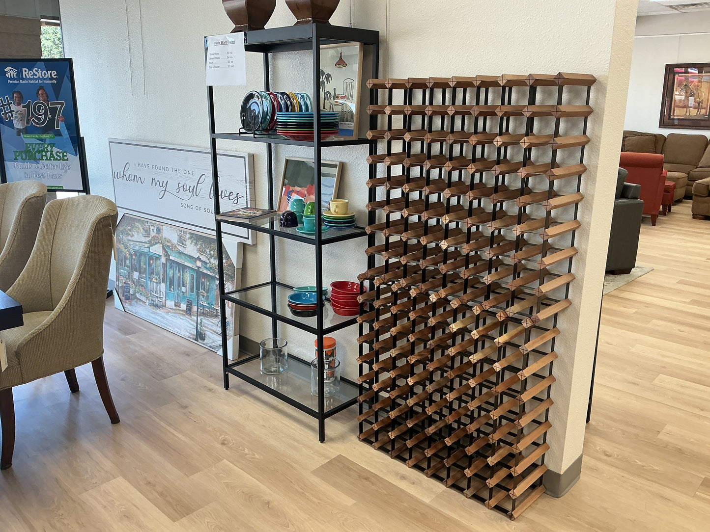 72 Bottle Timber Wine Rack (Hardwood Finish)