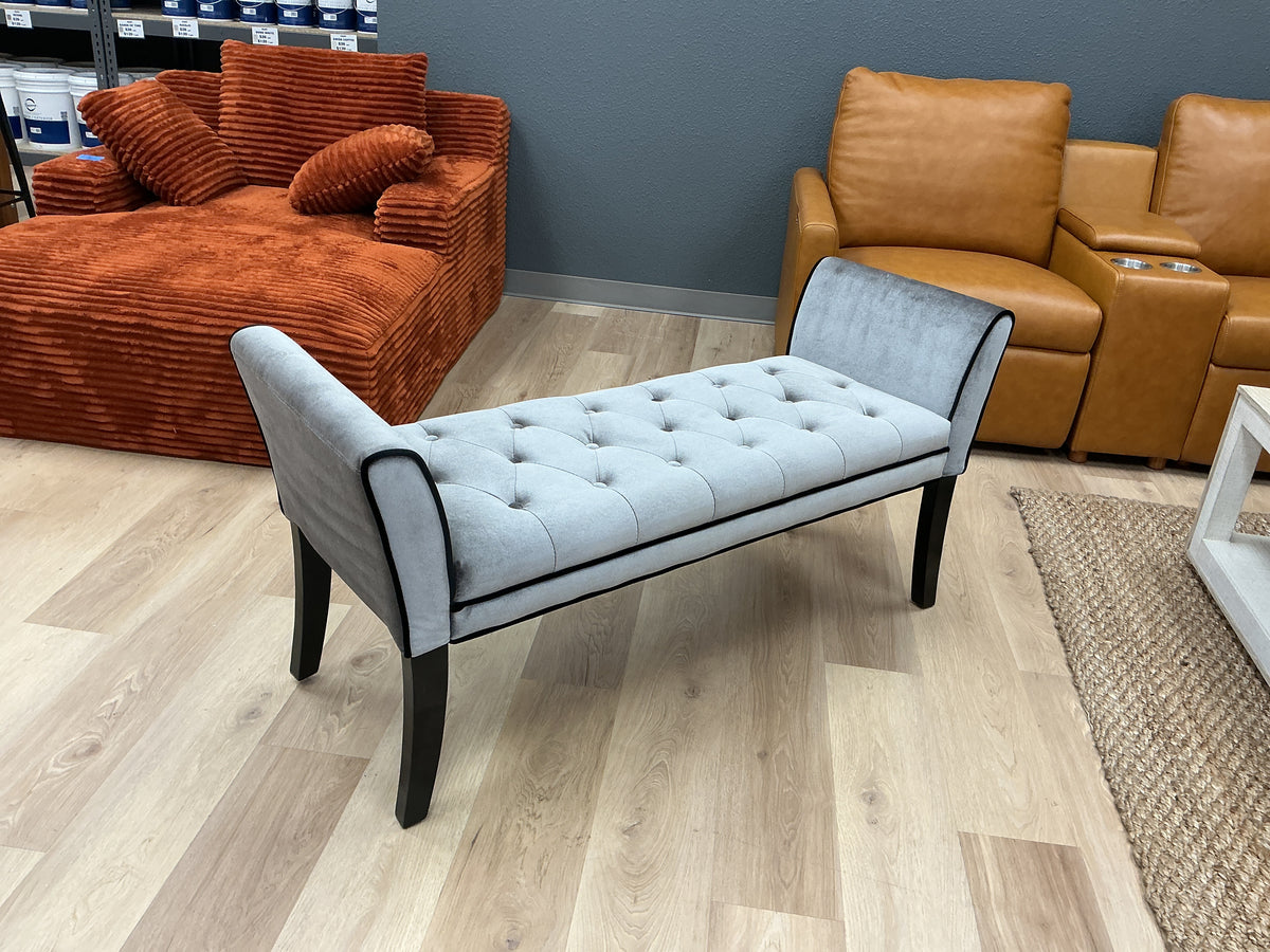 Armen Living Chatham Gray Accent Bench