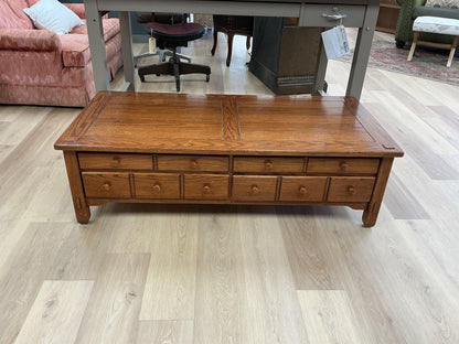 Oak Apothecary Style Coffee Table