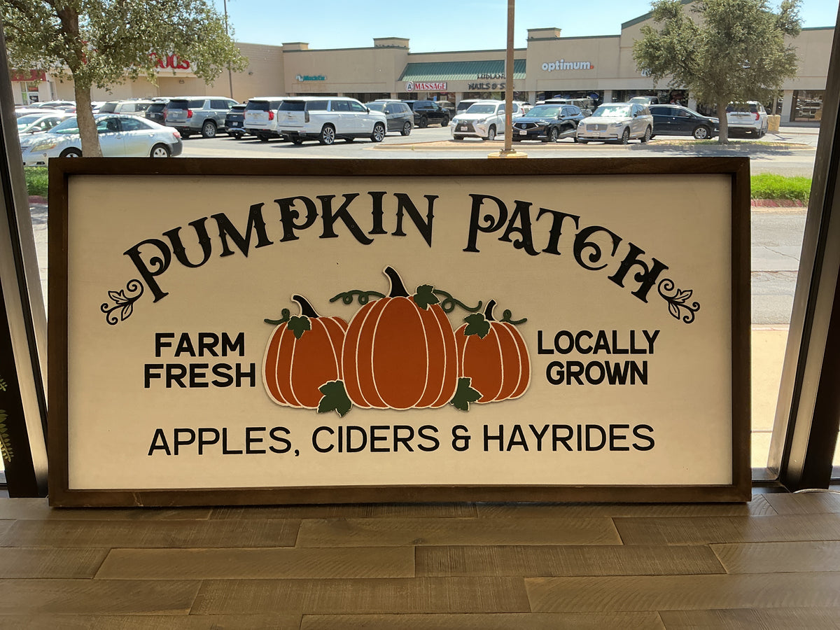 “Pumpkin Patch” Wooden Framed Sign