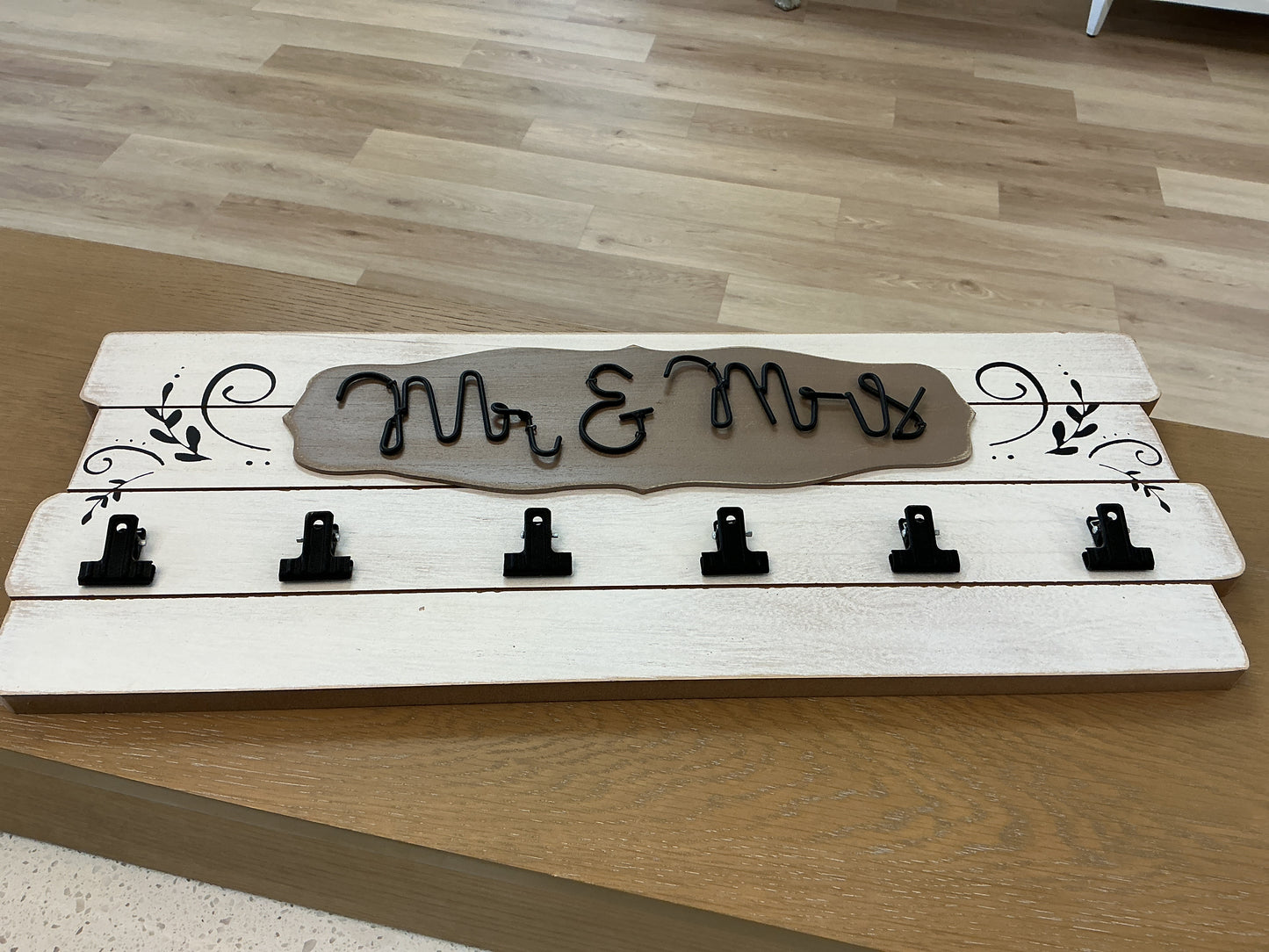 “Mr. & Mrs.” Wood Photo Clipboard