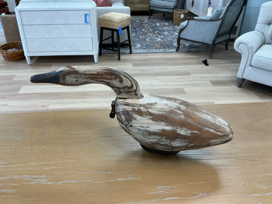 Vintage Wood Carved Decoy Duck