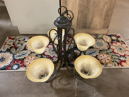 5-Light Pewter Traditional Chandelier