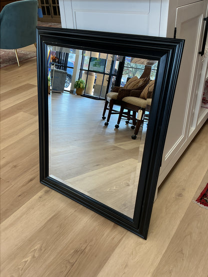 Black Framed Wall Mirror (27.5” x 33.5”)