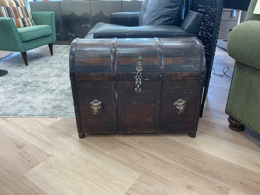 Vintage Plank Wooden Chest w/ Detailing