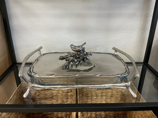 Birds & Branches Covered Casserole
