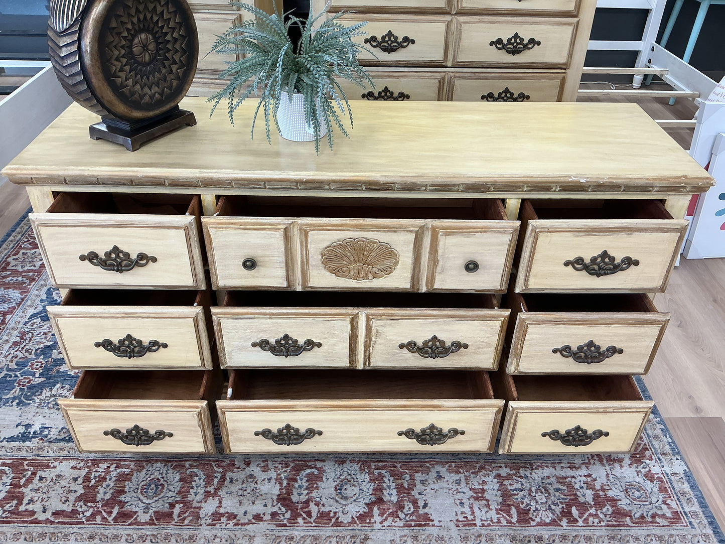 French Country Provincial 9-Drawer Dresser