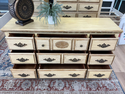 French Country Provincial 9-Drawer Dresser