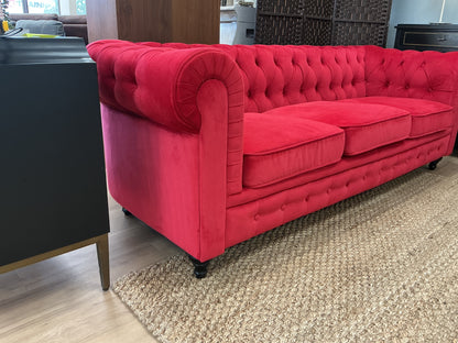 Chesterfield Styled Upholstered Sofa