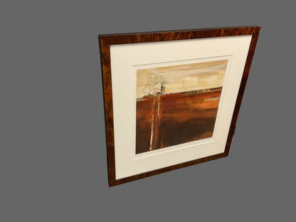Abstract Print w/Burlwood Frame