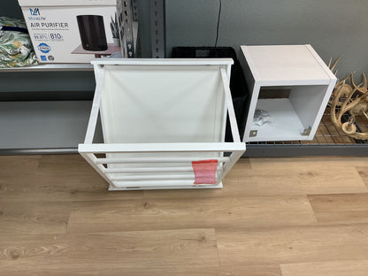 StyleWell White Wood Collapsible Laundry Wall Rack