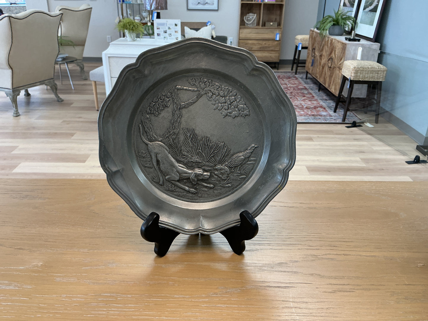 Pewter Wall Plates 9” L x 9” W