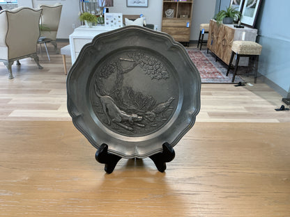 Pewter Wall Plates 9” L x 9” W