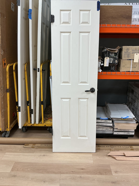24’ x 80’ 6-Panel Hollow Door w/Knob &  Hinges