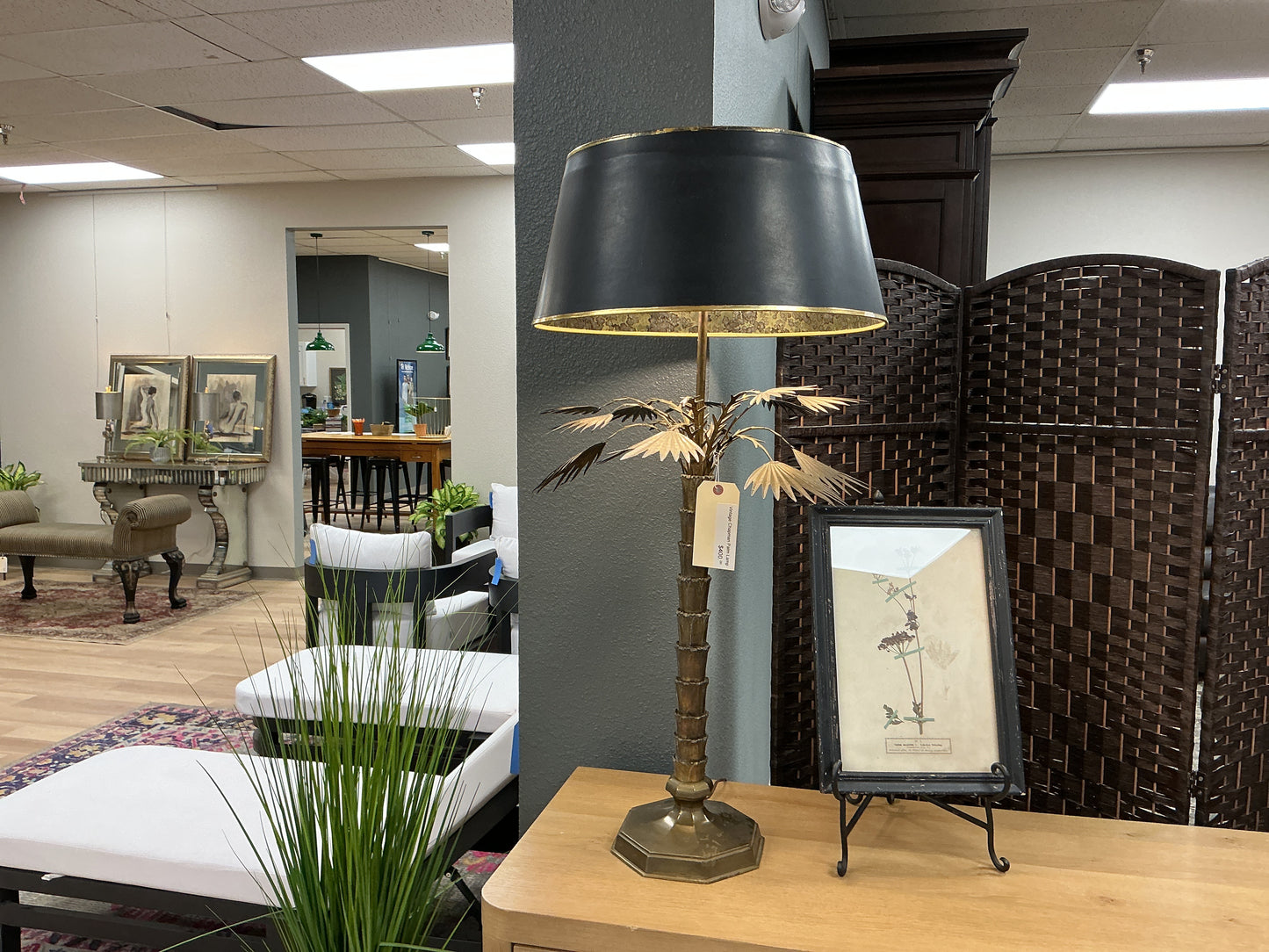 Vintage Chapman Palm Lamp