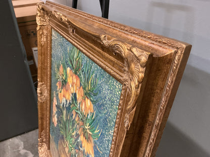 “ Fritillaries In Copper Vase” Framed Print