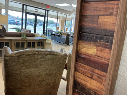 Rustic Beveled Plank Mirror