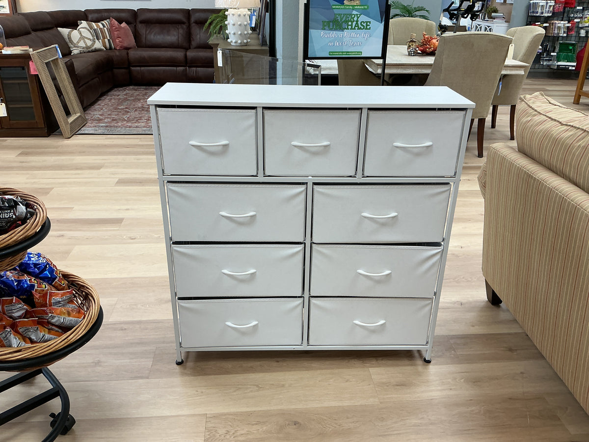 9 Drawer Fabric Storage Dresser