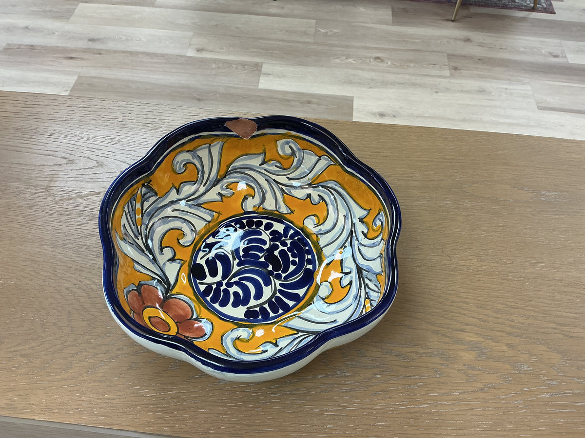 Hand-Painted Ceramic Bright Colors Bowl