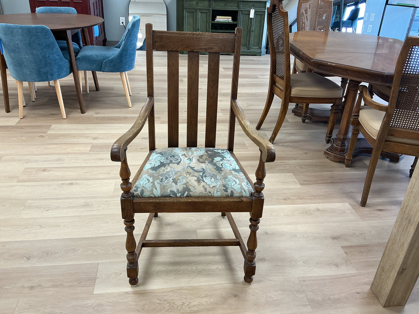 Vintage Oak Split Back Chair