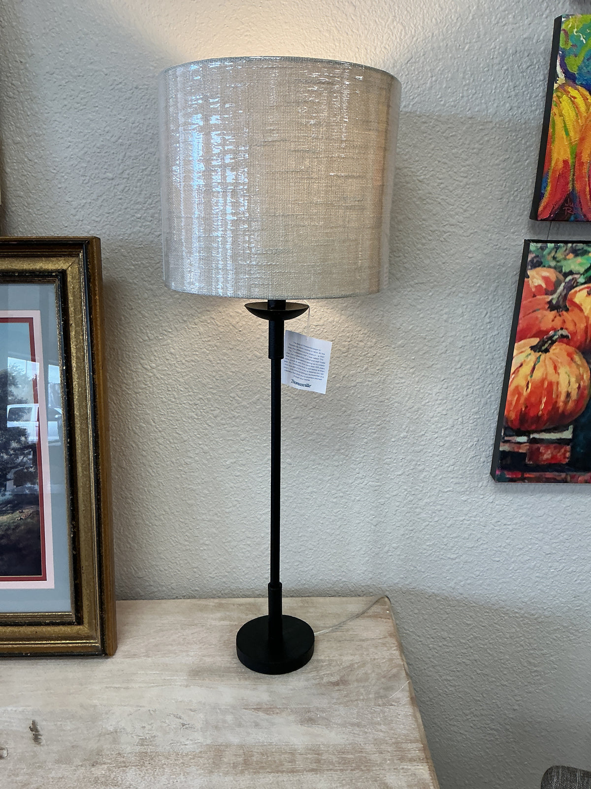 Black Buffet Slender Table Lamp