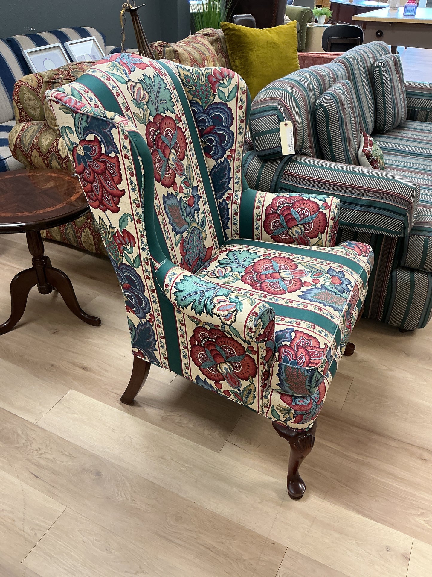 Upholstered Wing Back Chair
