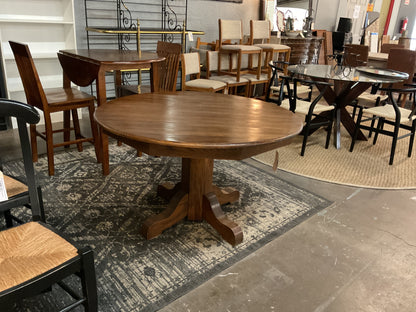 Vintage Wood Round Dining Table