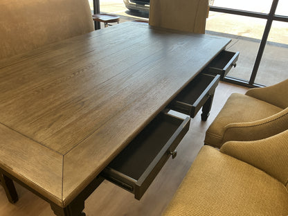 Farmhouse Dining Table w/Storage Drawers