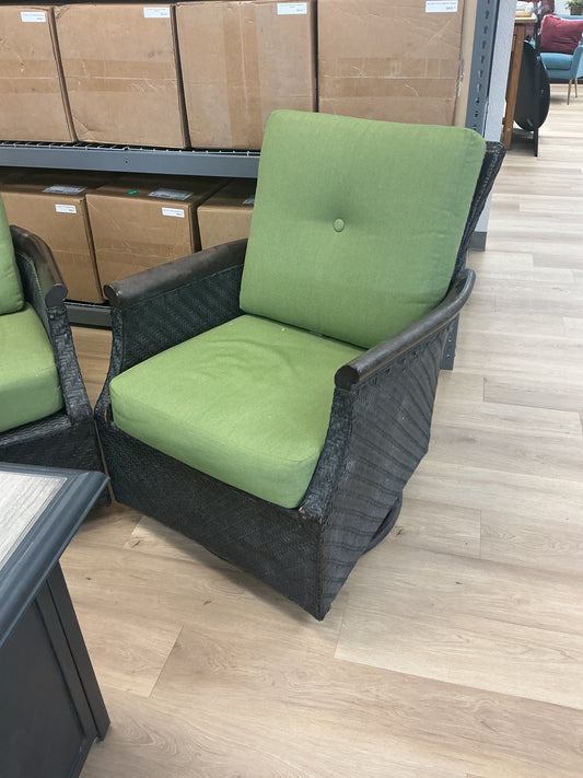 Rattan Glider Swivel Chair