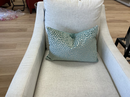 Sage Pebble Velvet Lumbar Pillow