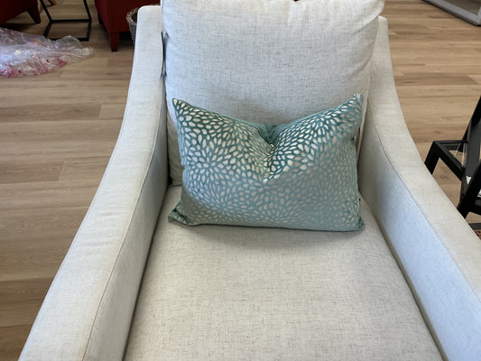 Sage Pebble Velvet Lumbar Pillow
