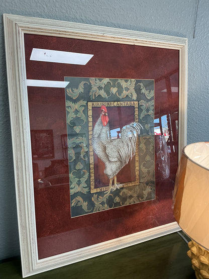 Framed Rooster Print