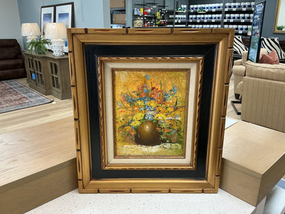 Original Floral Oil Framed Painting