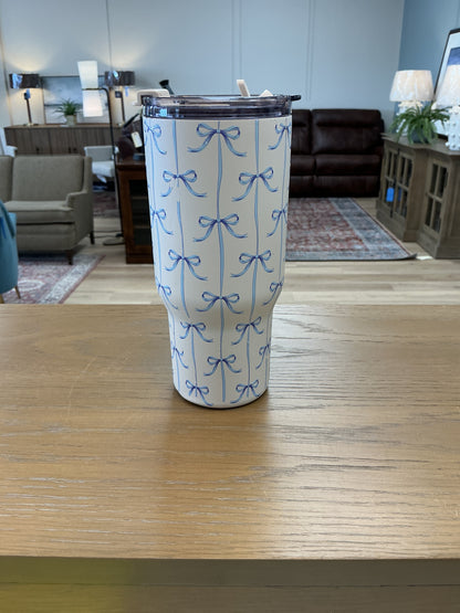 Hydrapeak 20 oz. Blue Bow Insulated Tumbler