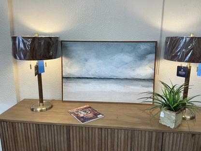 Coastal Abstract Framed Stretch Canvas