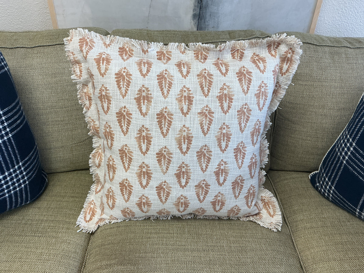 Peach Floral Pillow