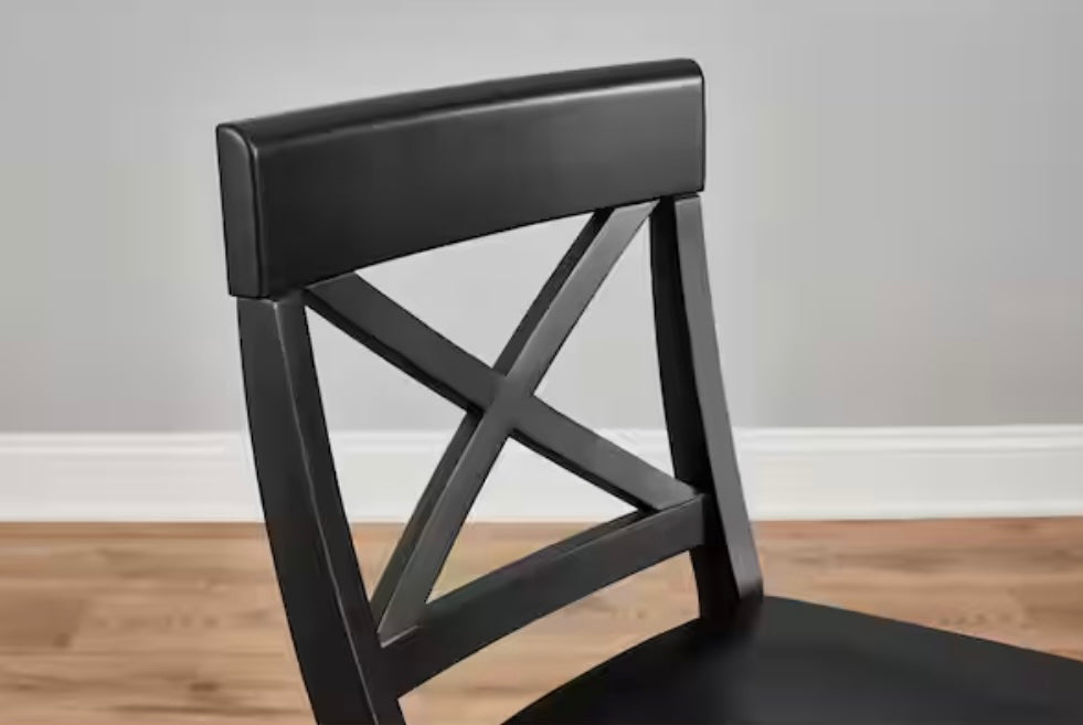 Cedarville Charcoal Black Crossback Wood Dining Chair