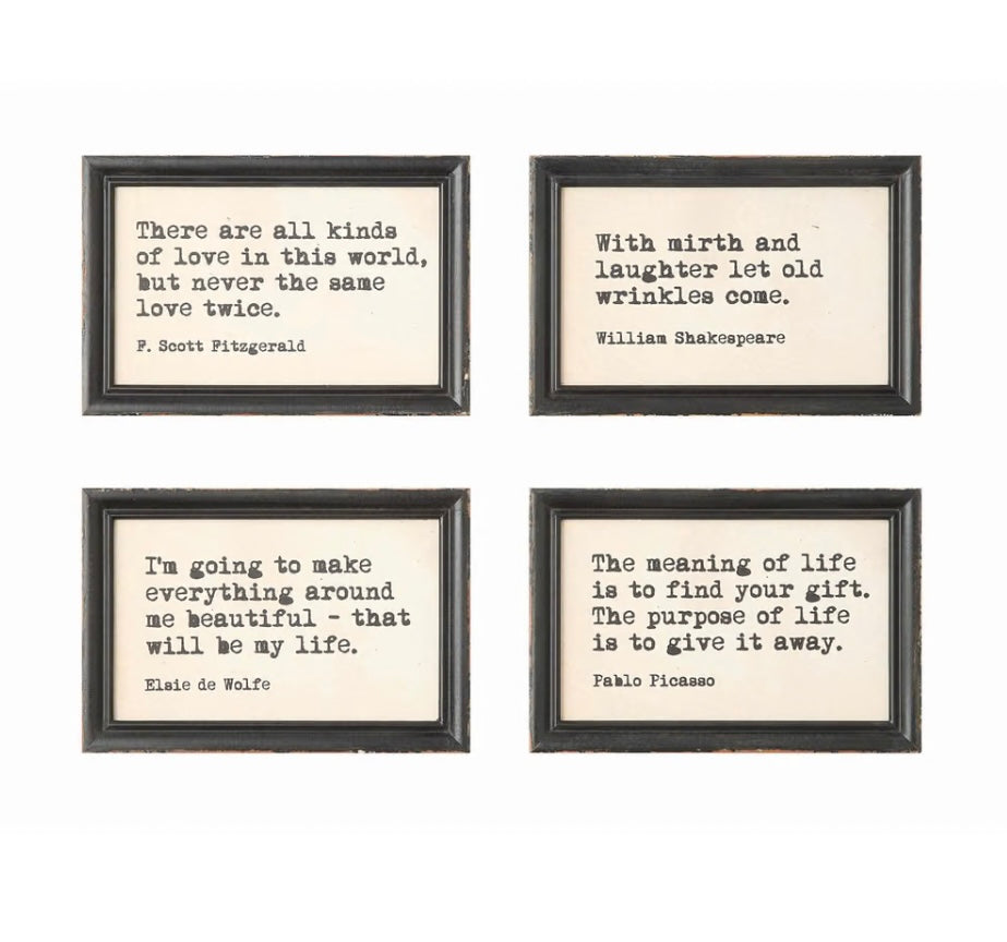 Wood Framed Wall Decor