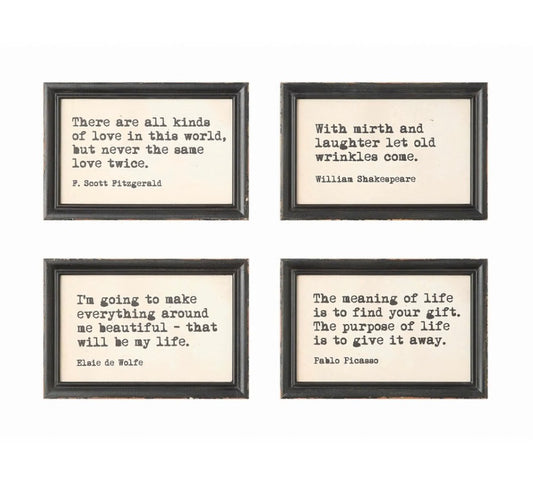 Wood Framed Wall Decor