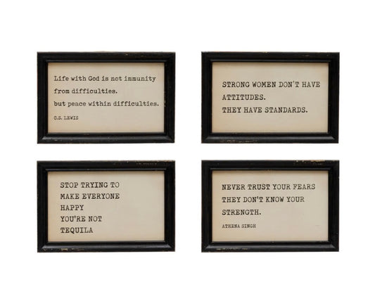 Wood Framed Wall Decor