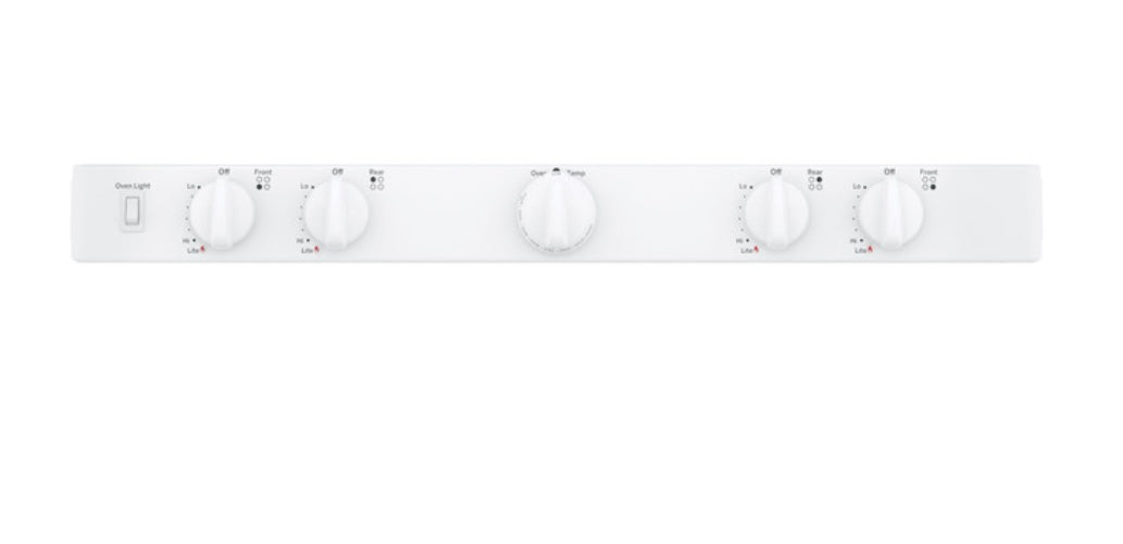 GE 30” Free-Standing Front Control Gas Range