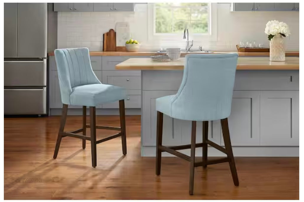 Scotsfield Channel Tufted Upholstered Bar Stool