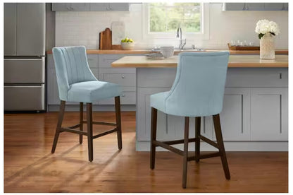 Scotsfield Channel Tufted Upholstered Bar Stool
