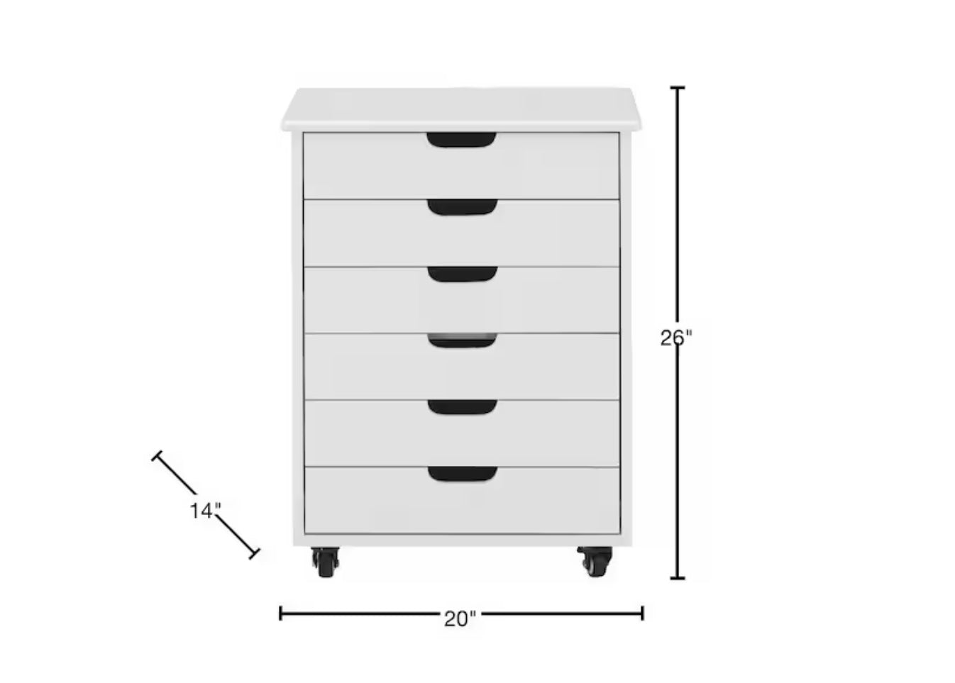 Craft Wide 6-Drawer Storage Cart