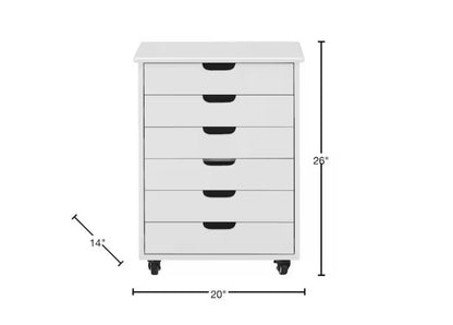 Craft Wide 6-Drawer Storage Cart