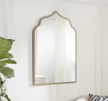 Ornate Arched Gold Antiqued Classic Accent Mirror