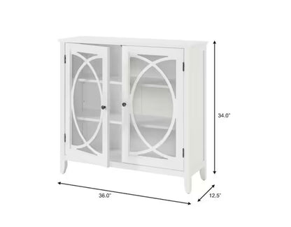 Brisa Bright Accent Cabinet w/Double Elliptical Doors