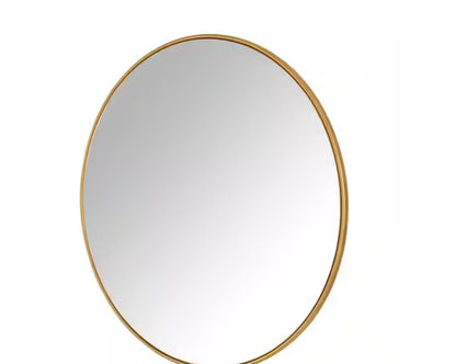 Large Round Gold Classic Accent Mirror