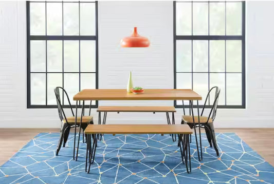 Banyan Honey Brown Wood Rectangular Dining Table
